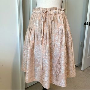 NWT BCBG MAX AZRIA Dana Paper Bag Waist Metallic Skirt—SZ. Small